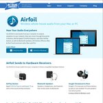 Rogue Amoeba Airfoil - 20% off - $32.17 AUD Mac/Windows - $44.37 AUD CrossPlatform Bundle