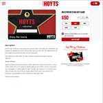 Save 10% on HOYTS Gift Cards [Online Only]