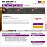 AliExpress 10% Cashback (was 7%) @ Cashrewards