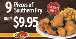 Kingsley's Chicken (ACT and Queanbeyan): 9 Pieces of Southern Fry for $9.95 - Tuesdays Only 