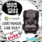 Win an Infa Secure Luxi Vogue Car Seat (Onyx) Worth $499 from BabyCo