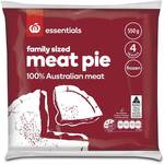 Essentials Meat Pie Family Sized 550g $1 (Was $4) @ Woolworths