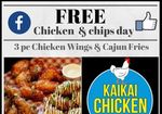 [Brisbane] FREE Fried Chicken and Cajun Chips Day, 27/2 12pm-3pm Only @ Kaikai Chicken