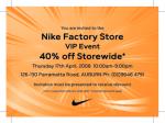 Nike Factory outlet (NSW-Auburn) - 40% OFF STOREWIDE 