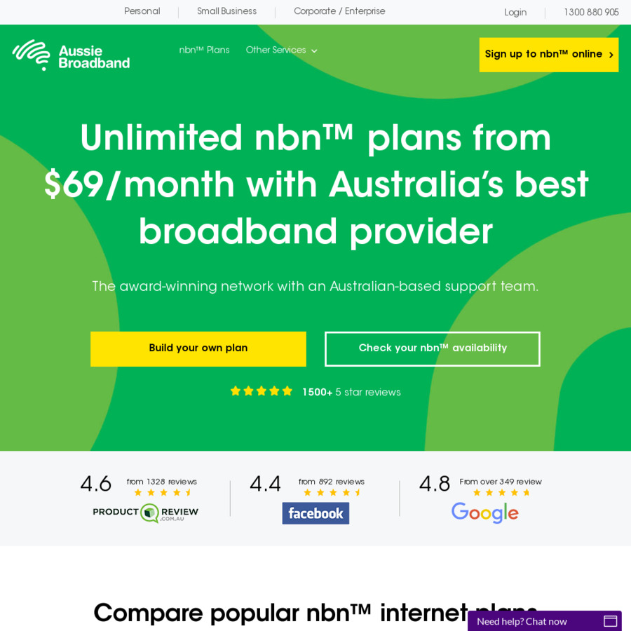 Aussie Broadband 1st Month Free on All NBN Plans (New Customers Only) OzBargain