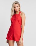 Red Cheeka Linen Blend Playsuit for $0.60 + Delivery (Free if over $50) @ The Iconic (Final Sale Item)