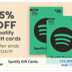 15% off Spotify Gift Cards @ Target