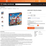 LEGO 60215 City Fire Station $69 + $6.95 Shipping @ Hobby Warehouse