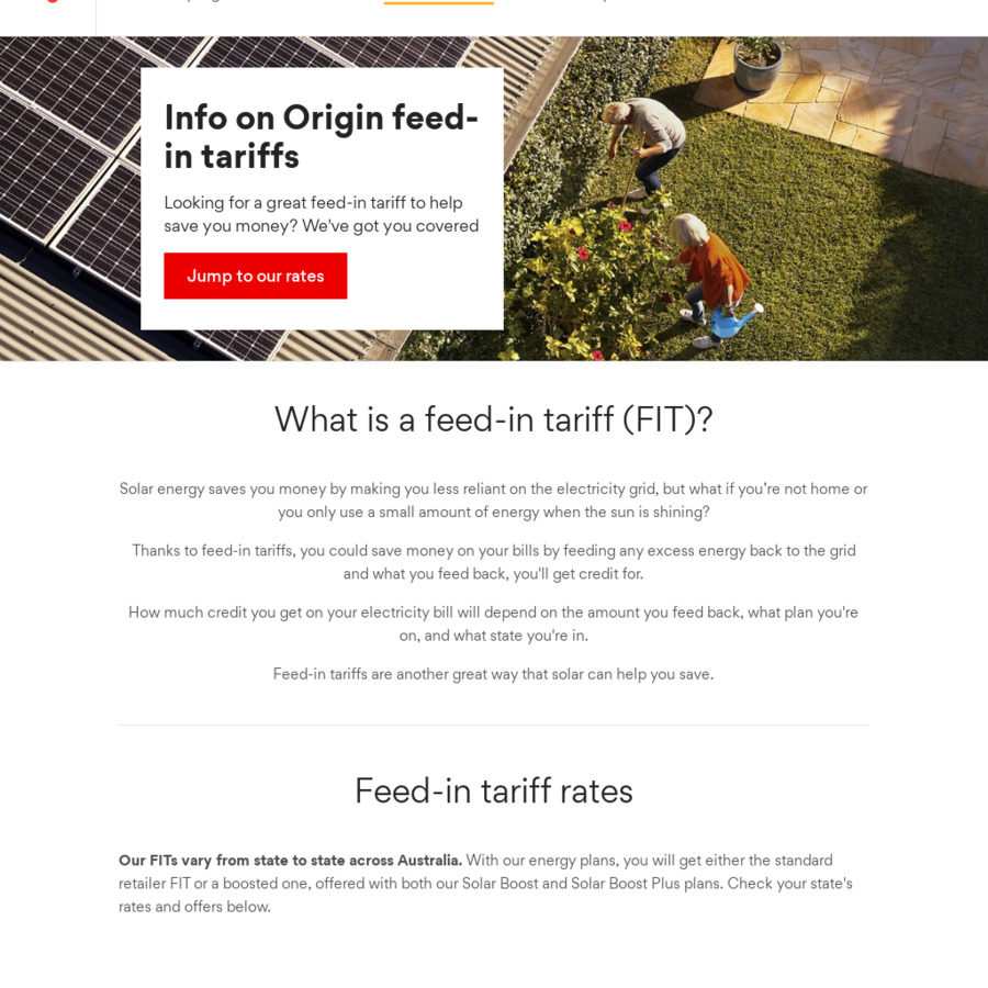 NSW Origin Energy Solar Optimiser Plan FIT 21c kWh OzBargain