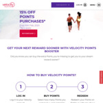 15% Discount When Buying Virgin Australia Velocity Frequent Flyer Points