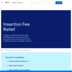 Free Insertion Fees for Existing Sellers @ eBay