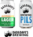 Dad & Dave's 24x Aussie Lager + 24x Pilsner 375ml Cans - 2 Cartons for $99.95 Delivered (Was $144) @ Dad N Dave's Brewing