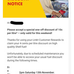 10c/Litre Fuel Discount for Existing Linkt Fuel Discount Customers @ Coles Express (Display E-Mail on Mobile Required)