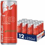 Red Bull Red Edition Energy Drink, Case of 12 x 250ml, Watermelon or Tropical $15 ($13.50 S&S) + Delivery/$0 Prime @ Amazon AU