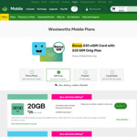 Bonus $30 WISH eGift Card with $35/Month 40GB SIM-Only Plan @ Woolworths Mobile