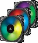 Corsair ML120RGB, 120mm, Premium Magnetic Levitation RGB LED Fan - Black (3 Pack + LN Pro) $110 Delivered (RRP $155) @ Amazon AU