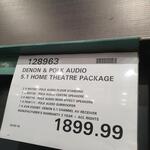 [VIC] Denon & Polk Audio 5.1 Home Theatre Package $1899.99 @ Costco, Docklands (Membership Required)