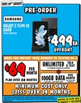 [Pre Order] Samsung Z Flip4 256GB $499/ Z Fold4 $1499 with Telstra 100GB/Mo $69/Mo 24 Mo New & Port-in, in-Store/Call @ JB Hi-Fi