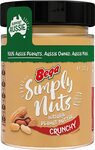 Bega Simply Nuts Crunchy / Smooth Peanut Butter 325g $2.75 ($2.48 S&S, Min Qty: 2) + Del ($0 with Prime/ $39 Spend) @ Amazon AU