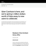 $200 Credit for New Customers @ Uber Carshare (Formerly Car Next Door)
