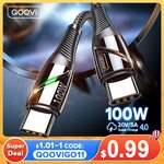 QOOVI USB-C to USB-C 100W PD Cable 0.3m US$1.09 (~A$1.54), 1m US$2.19 (~A$3.10) Shipped @ QOOVI Official AliExpress
