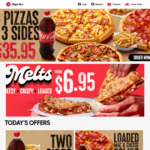 3 Large Pizzas & 3 Sides for $36.95 (Delivered) or $33.95 (Pick up) @ Pizza Hut