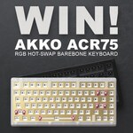 Win an Akko ACR TOP 75 Hot-Swap Barebone Keyboard Worth $209 from PC Case Gear