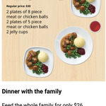 [VIC] 2 Plates of 8 Meat or Chicken Balls + 2 Plates of 5 Meat or Chicken Balls + 2 Jelly Cups $26 @ IKEA Richmond (Membership)
