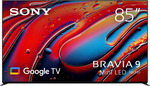 Sony 85" BRAVIA 9 4K Mini-LED Google TV $5995 + Delivery ($0 C&C/In-Store) @ The Good Guys