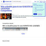 Win 1 of 40 Double Passes to See Karate Kid: Legends from Student Edge