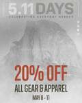 20% off All Gear & Apparel Sitewide (Exclusions Apply) + $15 Delivery ($0 with $150 Spend/ in-Store) @ 5.11 Tactical