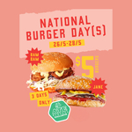 [VIC, WA, NSW] Jane and Bam Bam Burgers $5 Each (in-App Order Only, ATE Rewards Membership Required) @ Huxtaburger
