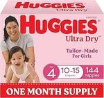 [Box Damaged] Huggies Ultra Dry Nappies Girls Size 4 144-Count $29.58 + Delivery ($0 with Prime/ $59 Spend) @ Amazon Warehouse