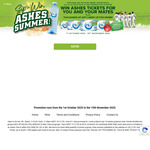 Win 1 of 125 4-Person Ashes Tickets or 1 of 63,691 Instant Win $50 Prepaid Mastercards from Nu-Pure [Requires Purchase]