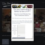 $30 Dining Voucher at The Boathouse Restaurant, Frankston VIC, for Receiving SPAM