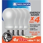 11W Nelson A-Shape CFL 4-Pack for $6 @ Bunnings Chatswood