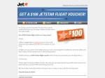 $100 Jetstar voucher with every return flight booked before 3rd of June!