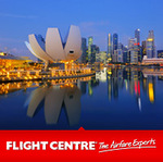 Flight Centre - Singapore Ex PER $242 Return/ MEL $385/ SYD $456/ GC $416 and Others