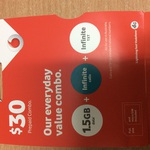 Vodafone  - Infinite Calls + Texts + 1.5GB Data with New Prepaid Combo for $30 (Every 28 Days)