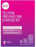 Dick Smith - Telstra $30 Pre-Paid Trio SIM Starter Kit for $10