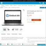 HP Elitebook 840 G3 (i5 6300U, 256 GB, 8GB DDR4, 14") | $1779.90 Delivered @ HP Online