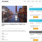 Beijing Return Ex Melbourne Starting from $321 with Hainan Airline @FindMeBargain.com.au