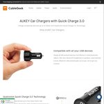 AUKEY QC 3.0 Car Chargers 40% Off Second Item w/ Free Australian Shipping @ CableGeek
