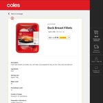 Luv-A-Duck Duck Breast Fillets - $19/Kg @ Coles - Half Price