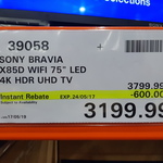 Sony - KD75X8500D - 75" UHD Smart LED TV $3199.99 @ Costco Auburn NSW (Membership Required)