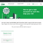 Bonus $50 Toll Credit for Opening Transurban Linkt Toll Account ($1.50 Upfront Fee for The Tagless Account)