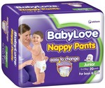 Harvey Norman Johnson's Baby 20pk Skincare Wipes $1, BabyLove Nappy Pants Junior 3x20pk $18 + Shipping from $14