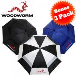 Woodworm 60" Golf Umbrellas - 3 Pack - $16.95 + $9.95 Delivery