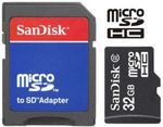 SanDisk 32GB MICRO SD HC MEMORY CARD for $17.66 only + free shipping world wide