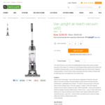 Vax Upright Air Reach Vacuum Vx55 $199.95 @ Harris Scarfe
